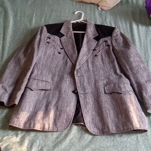 Vintage Western Men's Suit Coat Pioneer Wear Made in USA Like New GREAT Quality!